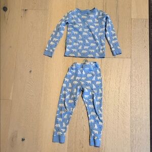 Primary Light Blue Polar Bear Pajama Set